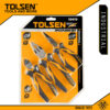 TOLSEN 3pcs Plier Set (Combination, Long Nose, Cutting Pliers) SUPPLIER IN BNGLADESH
