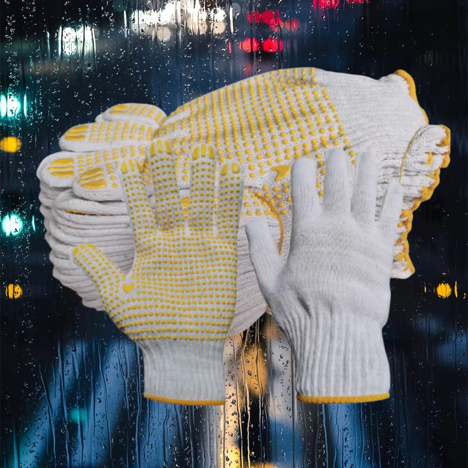 12 Pair Cotton Dot Working Gloves Multi Color SUPPLIER IN BANGLADESH