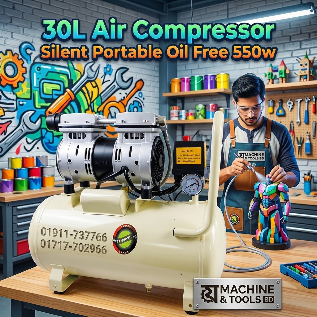 30L Air Compressor Silent Portable Oil Free 550w SUPPLIER IN BANGLADESH