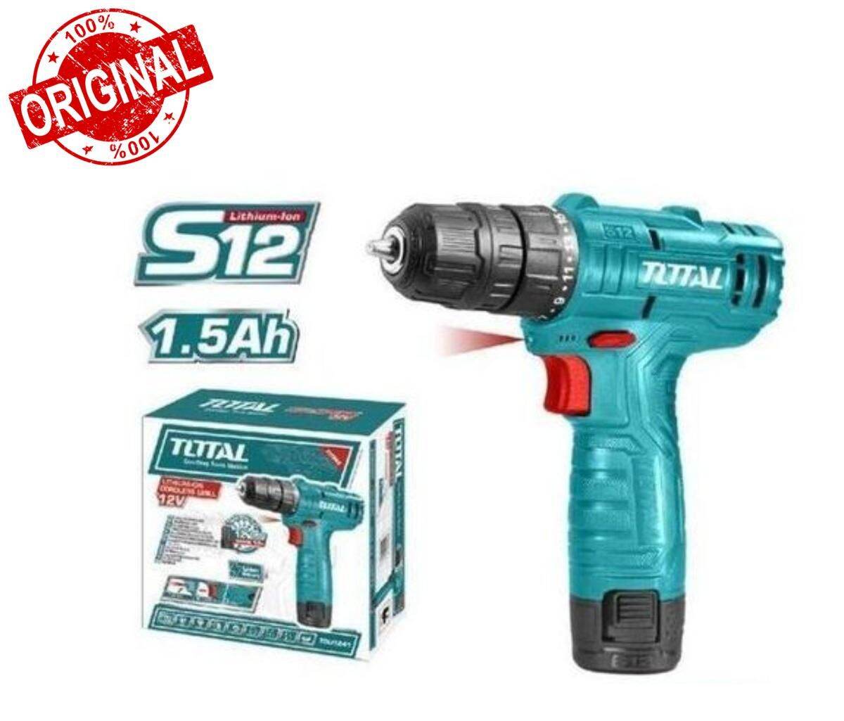Cordless Impact Drill Total Brand-12V 1350rpm 25NM Li-ion SUPPLIER IN BANGLADESH