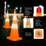 Traffic Cone Collapsible with Reflective and Lights Orange SUPPLIER IN BANGLADESH