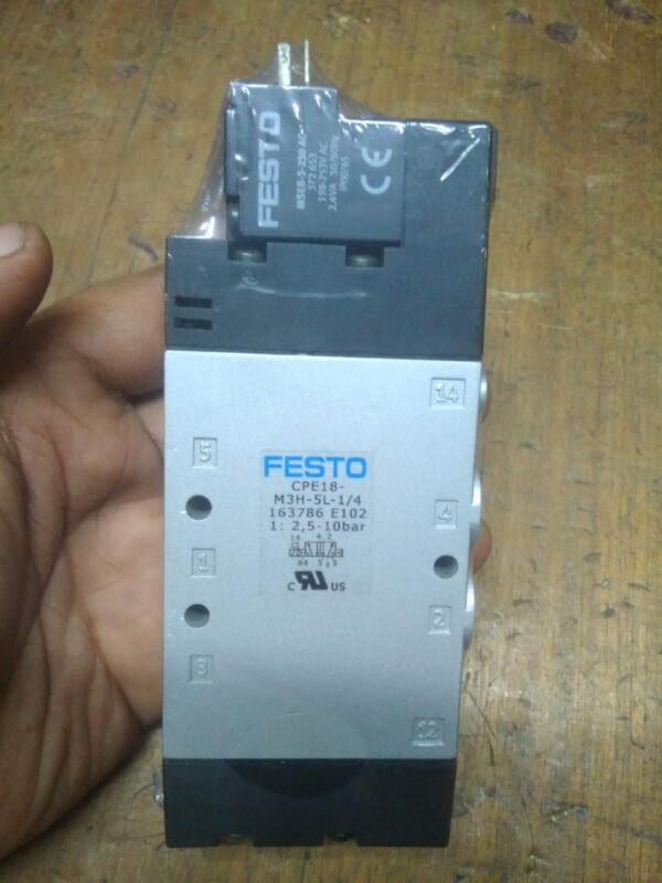 5/2 Solenoid Valve CPE18-M3H-5L-1/4 Festo Brand SUPPLIER IN BANGLADESH