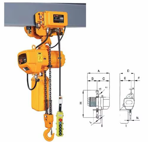 3 Ton 10Mtr Electric Chain Hoist Pulley Block – 4 Way 380V- KAWASAKI Supplier In Bangladesh