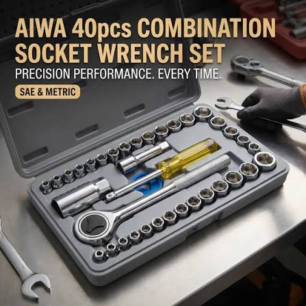 Aiwa Multi-Purpose 40 pcs combination socket wrench set Supplier In Bangladesh