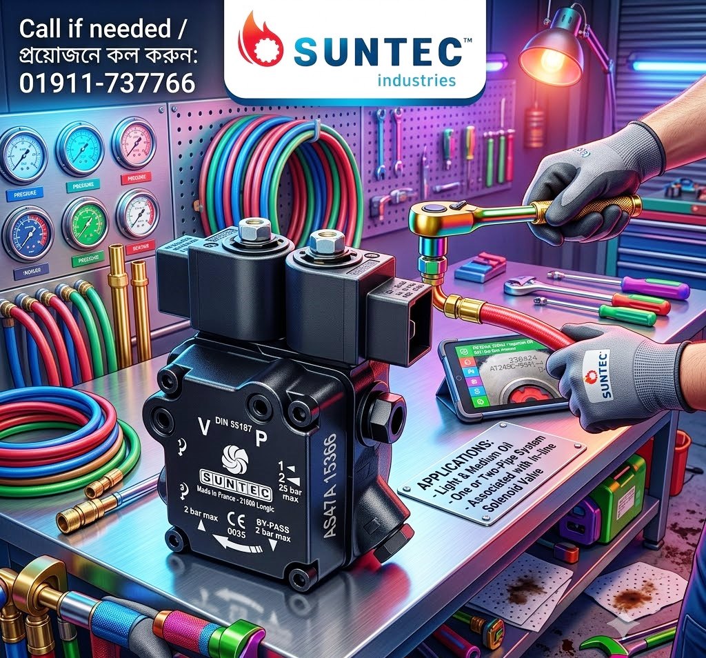 Suntec AS47A 15366 industrial fuel oil pump SUPPLIER IN BANGLADESH