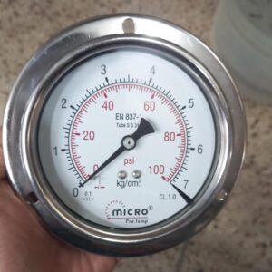 PRESSURE GAUGE MICRO BRAND 0-7 KG BACK CONNECTION Supplier In Bangladesh 01911737766