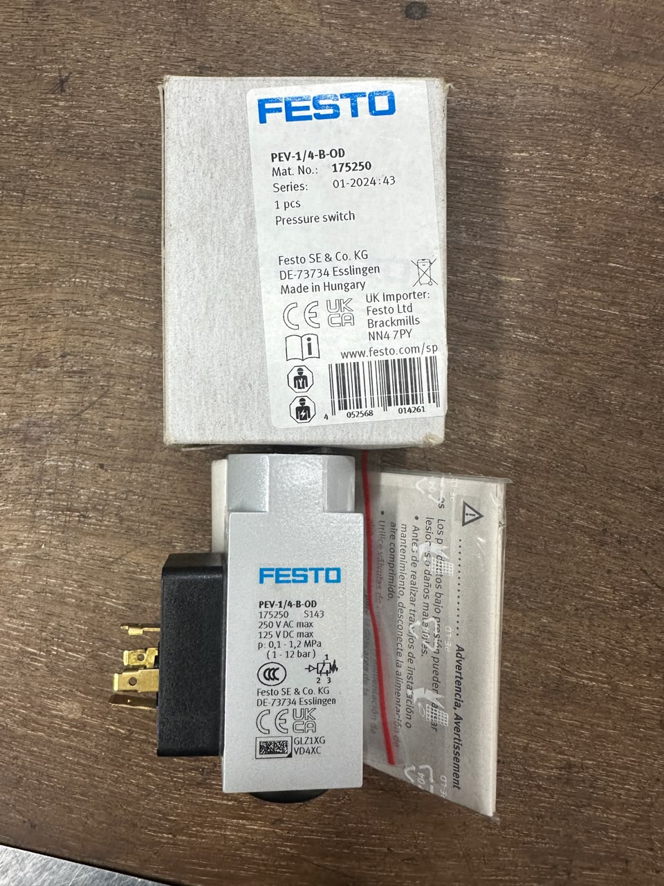 Festo PEV-1/4-B-OD pressure switch SUPPLIER IN BANGLADESH