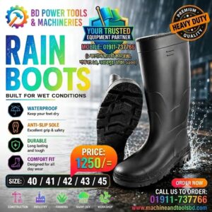 RAIN BOOTS - BUILT FOR WET CONDITIONS Supplier In Bangladesh-01911737766