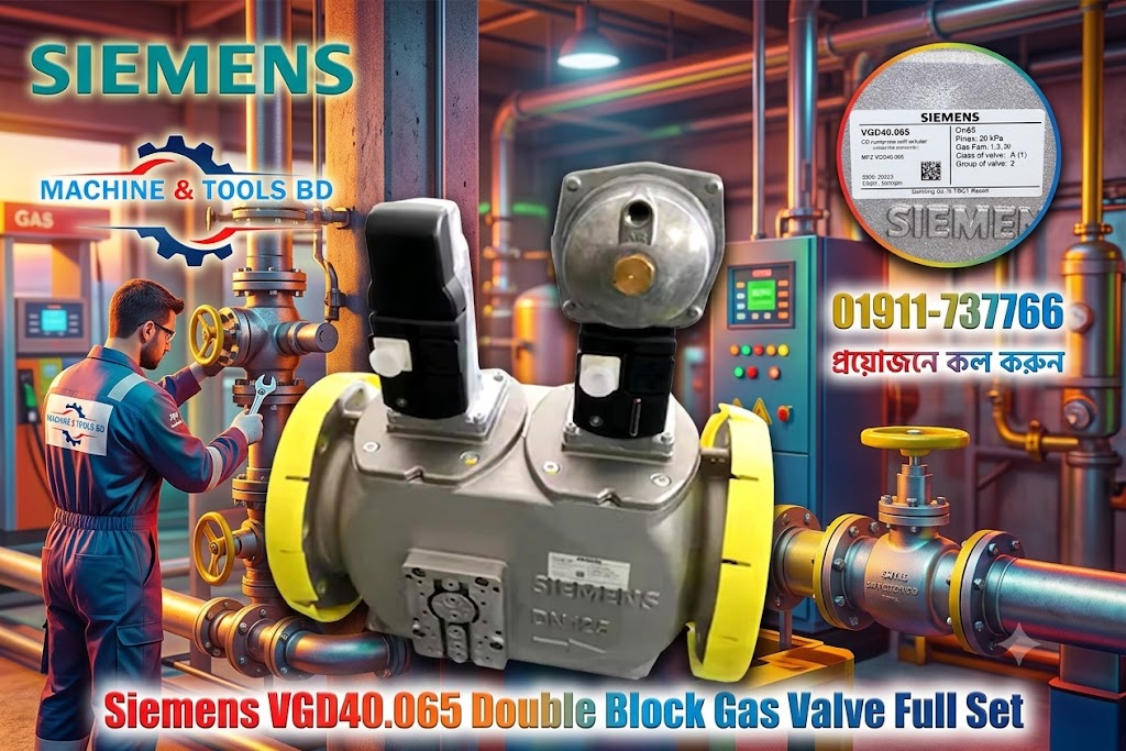 Siemens VGD40.065 Double Block Gas Valve Set Supplier In Bangladesh-01911737766