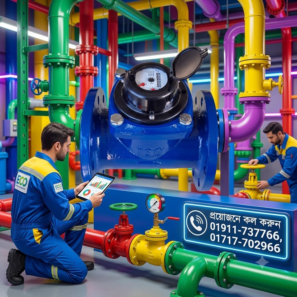 ECO WATER FLOW METER 5 INCH FLANGE TYPE SUPPLIER IN BANGLADESH