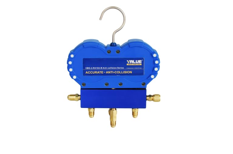 VALUE VMG-2-R410A-B Dual Manifold AC/Refrigerator Gauge Set Gas Charging Meter Supplier In Bangladesh