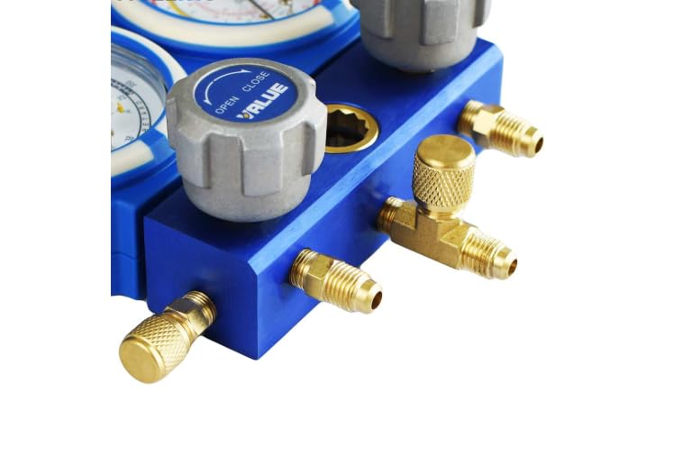 VALUE VMG-2-R410A-B Dual Manifold AC/Refrigerator Gauge Set Gas Charging Meter Supplier In Bangladesh