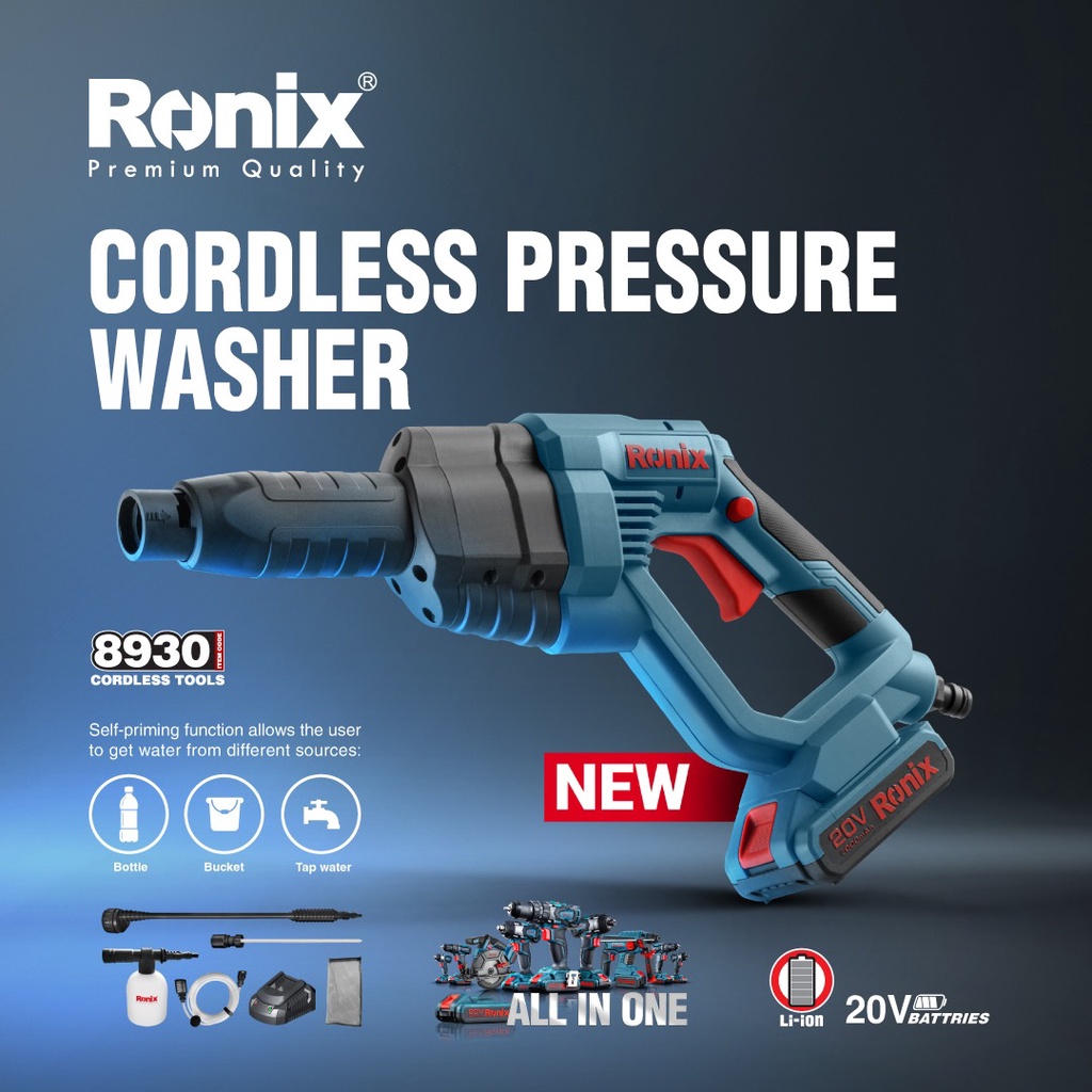 RONIX 20V Cordless pressure Washer- Model : 8930 Supplier In Bangladesh